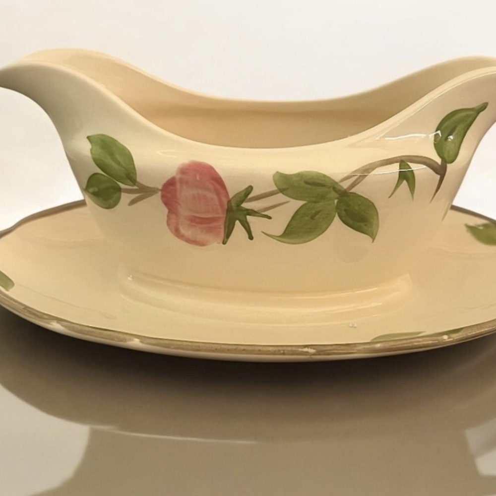 Franciscan Desert Rose Gravy Boat with Attached Saucer Dish  Price Is Firm